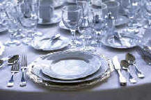 crystal table setting